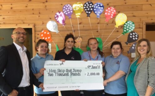 SH&P present cheque to Hop Skip and Jump