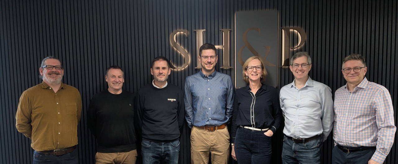 The partners of Stevens Hewlett & Perkins welcome Andrew Flaxman to the team. The SHP Partners (l-r) David Powell, Jonathan Sutton, Robin Webster, Andrew Flaxman, Camille Bates, Richard Turner and Peter Cornford