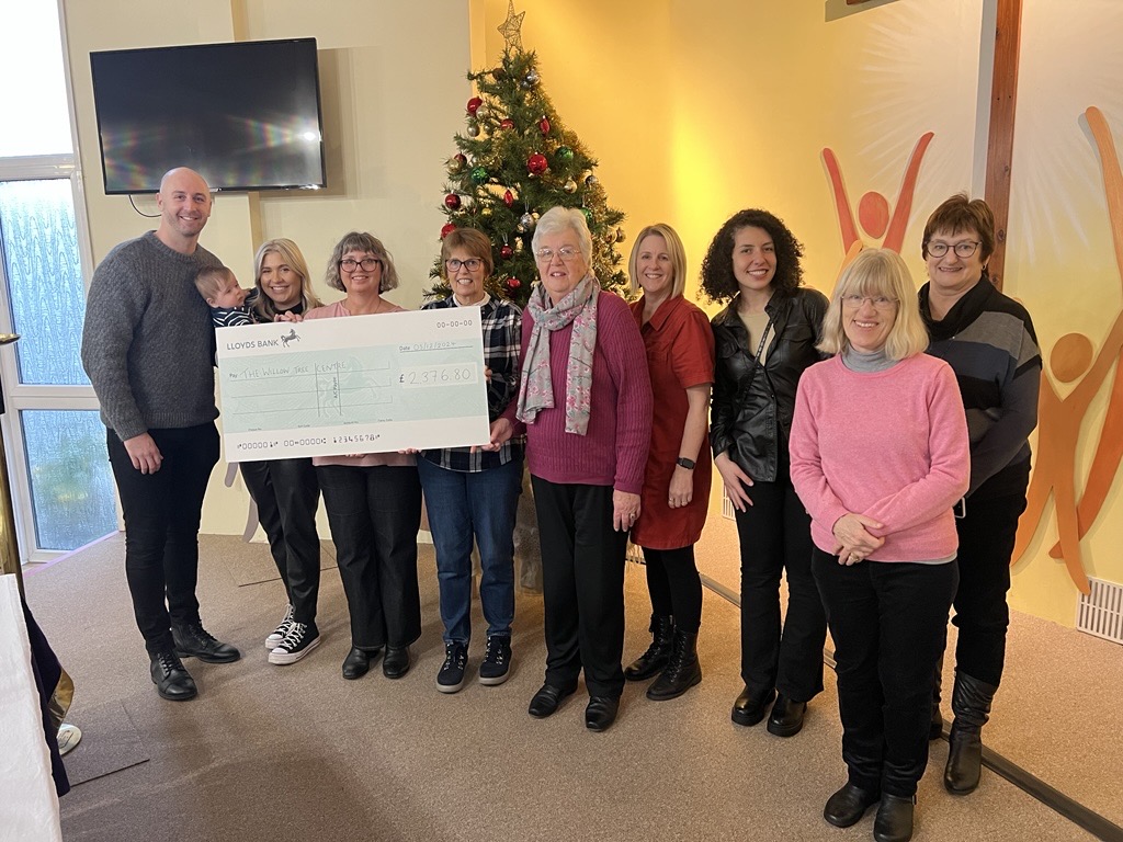 Stevens Hewlett & Perkins present cheque to The Willow Tree Centre staff